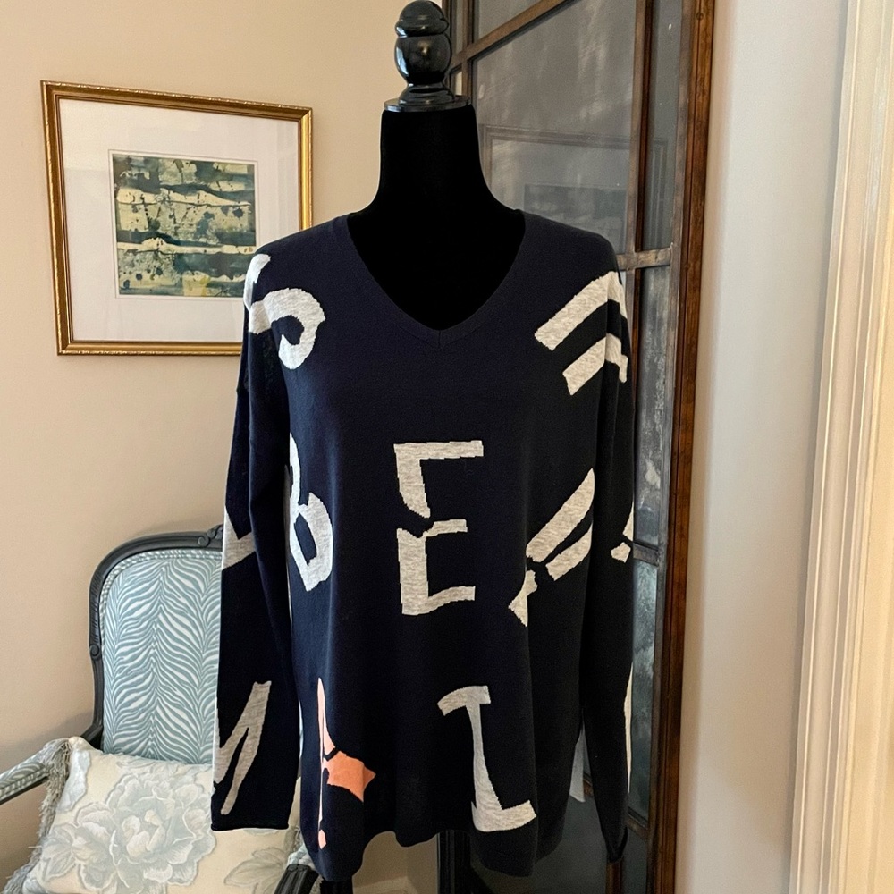 LISA TODD LIGHTWEIGHT INTARSIA SWEATER ‘MISBEHAVING’